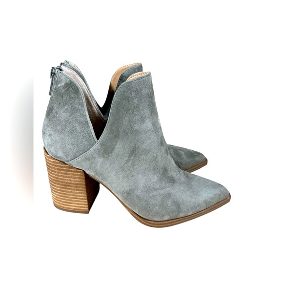Steve Madden Shoes - Steve Madden Boots Cedar Pointed Ankle Booties Heels Gray Leather 6.5 M New